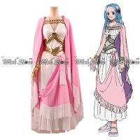 SHUAIYI อะนิเมะ Uma Peça คอสเพลย์ nefeltari VI Princesa vestidos Elegantes Rosa Manto ฮาโลวีนบทบาทเล่น trajes peruca Longo Cabelo Azul adereços