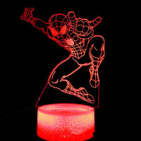 Marvel 3D Night Light 3D Character Lamp Colorful LED Night Light Decorative Room LED Lamp Toys Gift For Kids