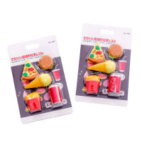 12packslot Kawaii Burger Cola Fast Food Rubber Eraser Office School Stationery Kids Writing Drawing Student Gift