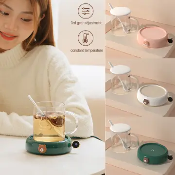 Mini Portable USB Cup Warmer 3 Gear Coffee Mug Heating Coaster Smart  Thermostati