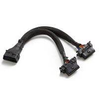 bbfly-B6 OBD II OBD2 16Pin Splitter Extension 1x Male and 2x Female Extension Cable Adapter (High quality 1FT/30CM)