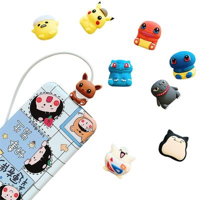 Anime Cable Protector Animal Cute Cartoon Bites Winder Organizer For USB Charging Cable Earphone Cable Cellphone Decor Wire