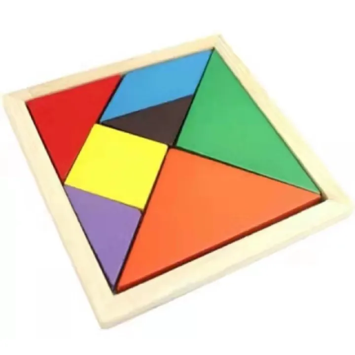 EelMJK Wooden Tangram Puzzle Educational Toys for Kids 7 pcs jigsaw ...