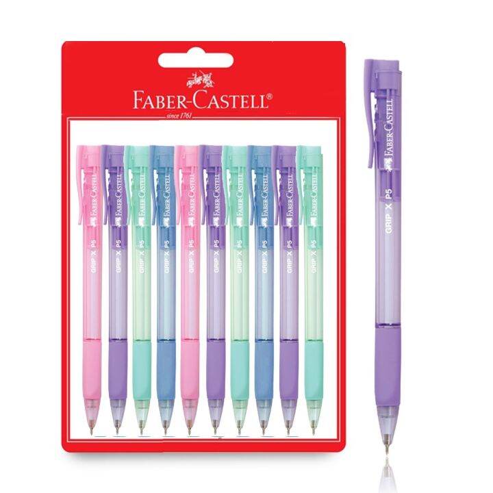 faber-castell-ปากกาลูกลื่น-0-5-มม-หมึกน้ำเงิน-รุ่น-grip-xp-แพ็ค-10-ด้าม-p10