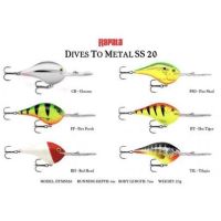 เหยื่อตกปลา RAPALA DIVES TO DTMSS-20