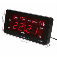 นาฬิกาดิจิตอล (CX2158) 21.5x10.3x3cm นาฬิกา ตั้งโต๊ะ LED DIGITAL CLOCK นาฬิกาแขวน นาฬิกาตั้งโต๊ะ