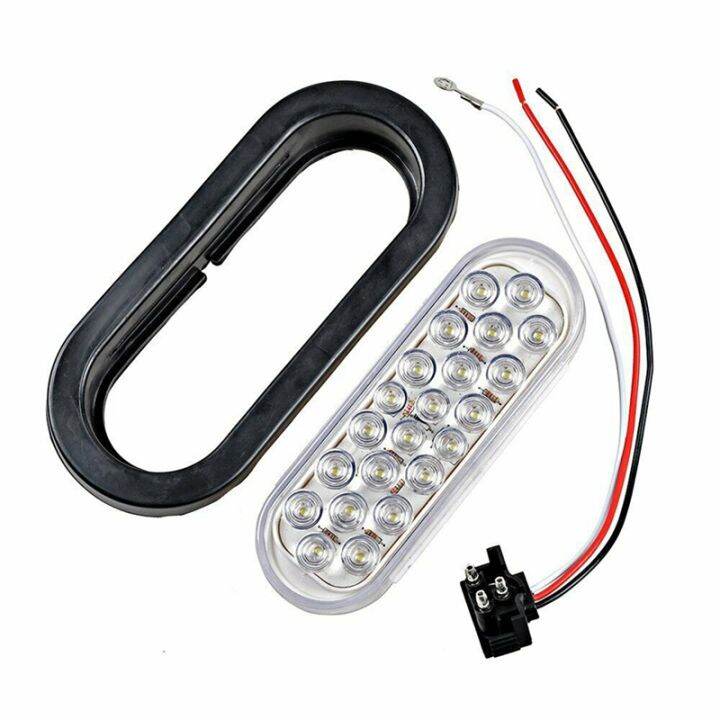 2piece-6-inch-oval-white-22-led-truck-reverse-tail-lights-parts-accessories-for-truck-trailer-warning-light-transparent-daytime-running-lamp