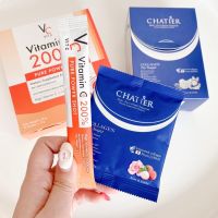 ?พร้อมส่ง | ถูก | ของแท้?CHATIER Premium Collagen ชาเทียร์(7ซอง)/ Vit C pure วิตซีเพียว น้องฉัตร (14ซอง)