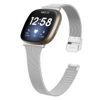 Correa For Fitbit Versa 3/sense band Stainless Steel Mesh loop for Fitbit Sense band Slim wrist strap versa3 bracelet woman men