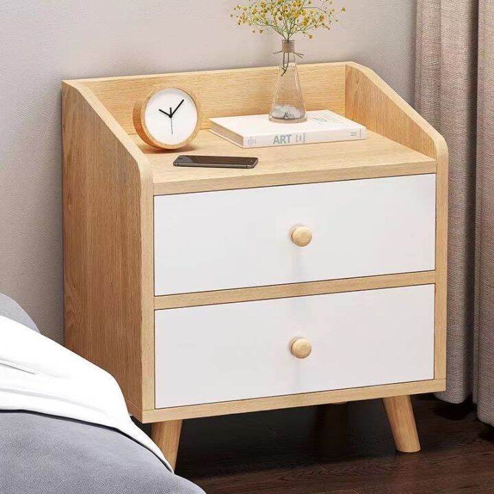 Home Furniture bedside table drawer mini bed Solid Wood Legs