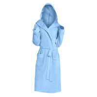 High Quality Spring and Autumn Women Robes Plus Size Simple Knit Cotton Hooded Bathrobe Female Thin Long Sleeve Bath Robe 5XL