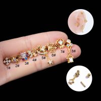 1 Piece 16Gauge Stainless Steel Cartilage Earring Helix Pinna Piercing Stud Butterfly Flower Web Shape