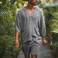 Spot European And American New 2023 MenS Cotton Linen Loose Casual Set Holiday Clothing Explosion