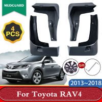 Untuk Toyota RAV4 RAV 4 XA40 40 2013 ~ 2018บังโคลนแผ่นบังโคลนแผ่นกันกระเซ็นคิ้วบังโคลนบังโคลน Aksesori 2015 2016