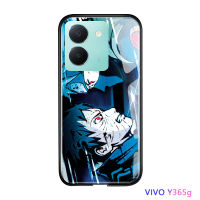 Volans เคสกระจกนิรภัยขอบนิ่มสำหรับ Vivo Y36 Y36 5G,เคสนิ่มลายการ์ตูน Narut Series Sasuke Kakashi