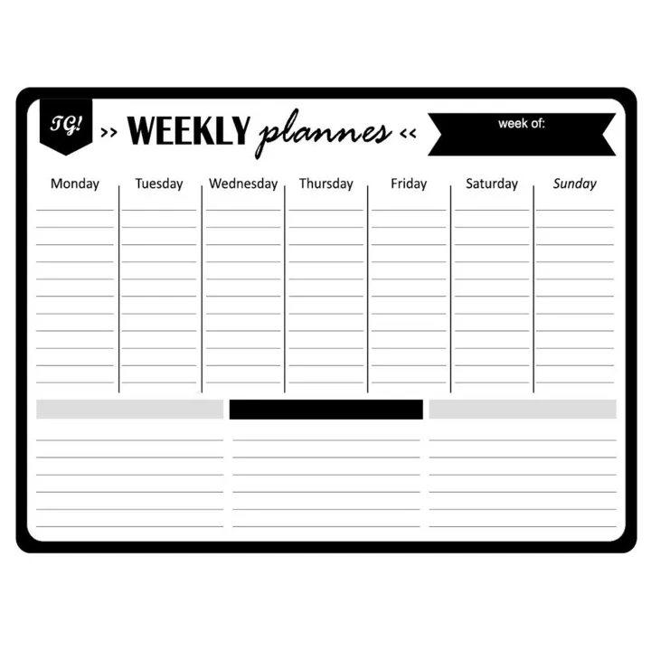 5 Style Dry Erase Weekly Planner Board Refrigerator Weekly