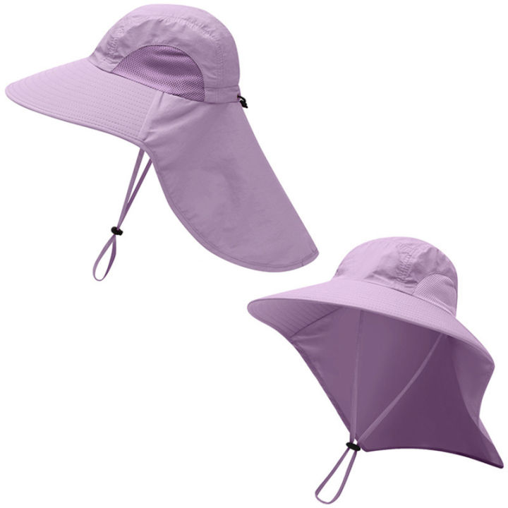 หมวกกันแดดกลางแจ้ง-uv-protection-ear-flap-คอปกตกปลาล่าสัตว์หมวกเดินป่า-unisex-หมวกพักผ่อนที่ถอดออกได้-face-shield-safari-hat