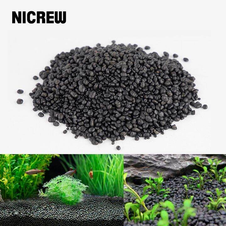 NICREW 1Kg Aquatic Plant Soil Aquarium Planted Black Soil Nutritious Substrate Gravel For Fish
