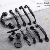 Black Aluminum Alloy Bedside Table Handle Minimalist Cabinet Pulls Furniture Hardware Wardrobe Cabinet Door Drawer Handles