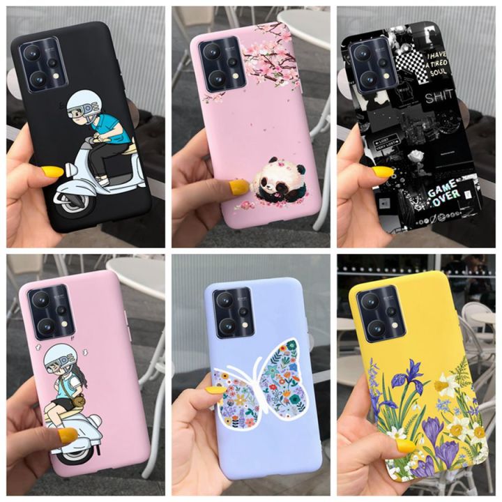 เคส-realme-9-pro-ลายซิลิโคนนิ่มมีภาพวาดดอกไม้การ์ตูน-realme-rmx3471สำหรับเคส-realme9pro