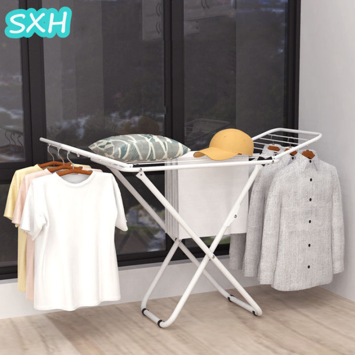 sxh-โรงแรมประเภท-x-ติดตั้งบนพื้นไม้แขวนเสื้อระเบียงที่แขวนเสื้อพับได้ไม้แขวนเสื้อติดตั้งในร่มและกลางแจ้ง-rak-penyimpanan-baju-ฟรี