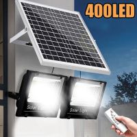 ☍ 2head Led Solar Light High bright Flood Light Waterproof Outdoor Garden wall lamp with Aluminum solar panel For garden wall lamp