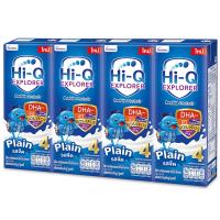 Free delivery Promotion Hi Q 4 Explorer UHT Milk Plain 180ml. Pack 4 Cash on delivery เก็บเงินปลายทาง