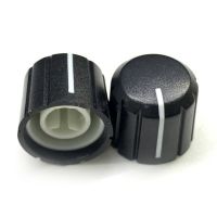 20Pcs Potentiometer Control Knobs for Electric Guitar Volume Tone Knobs Black D Type 6mm