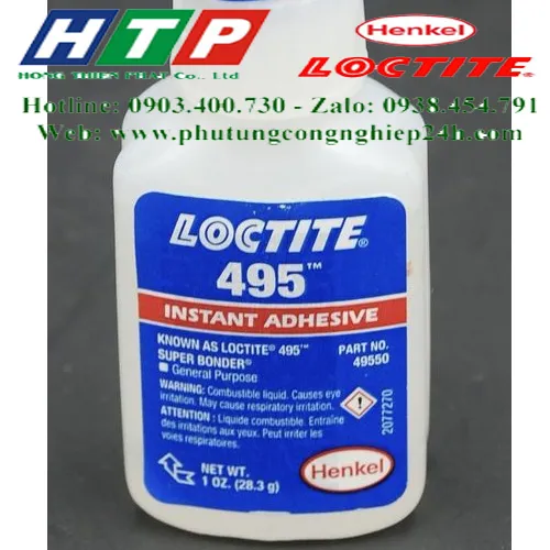 Henkel 49550 LOCTITE 495 SUPER BONDER Clear Low Viscosity General