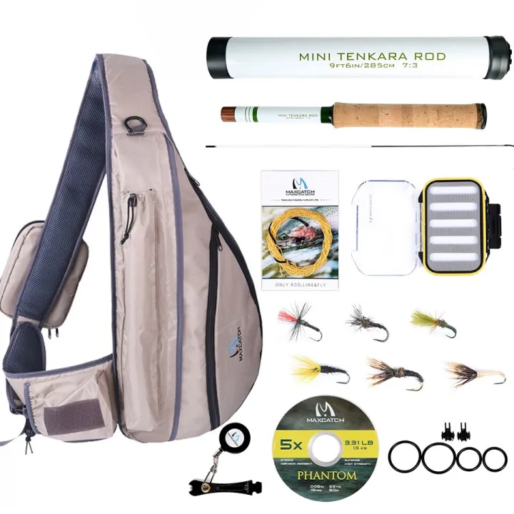 Maximumcatch Mini Tenkara Fly Fishing Rod 285ซม./360ซม. 15/16Sec Telescoping Tenkara Fly Rod