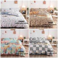 【Fitted Sheet 】100Cotton +Velvet Pure Cotton Quilt Cover Kada Single Air Conditioning Pillowcase And Fitted Sheet 4