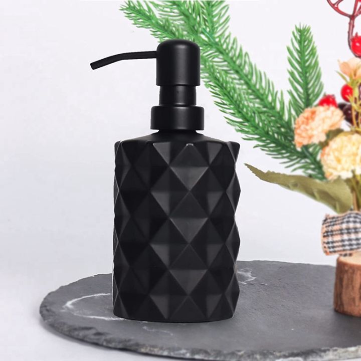 2-pcs-matte-black-soap-dispenser-glass-soap-dispenser-13-5-oz-11-oz-glass-hand-soap-dispenser-set-for-bathroom-and-kitchen-soap-dispenser