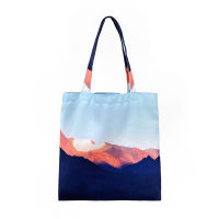 Vibes.brandd?⛰Sun on the hill Tote Bag⛰?กระเป๋าผ้าแคนวาส