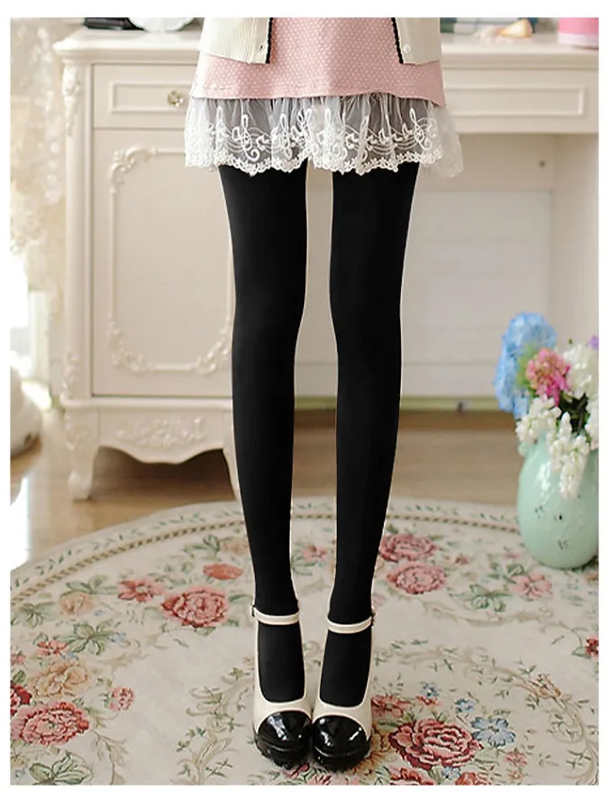 White stockings pantyhose spring and autumn thick dance socks wear thin  adult plus fat plus size leggings socks