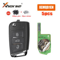 OCMN 5ชิ้นล็อต XHORSE XEMQB1EN Super Remote Key MQB สไตล์3ปุ่มในตัว Super Chip สำหรับ VVDI Key เครื่องมือ MINI Max สติกเกอร์ Pins Cnsm