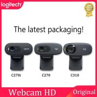 C270 Logitech/C270i/C310 HD Video 720P เว็บแคมไมโครโฟนในตัวกล้องคอมพิวเตอร์ USB 2.0สำหรับ PC Lapto Video Calling