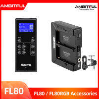 AMBITFUL Remote Control and charging case for AMBITFUL FL80 FL80RGB LED Light