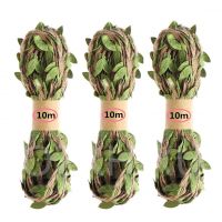 【YF】❀  10M Leaves Weaving Hemp Rope Birthday Wedding Decoration Rattan Bouquet