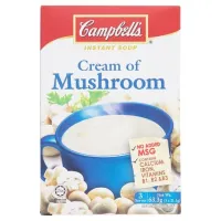 แคมเบลล์ ซุปครีมเห็ดกึ่งสำเร็จรูป 21.1กรัม x 3 ซอง/Campbells Instant Mushroom Cream Soup 21.1 grams x 3 sachets