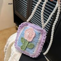 Summer Casual Pearl Chain Crossbody Bags For Women Luxury Designer New 2023 Cute Handbags Fashion Beach Ladies Travel Shoulder