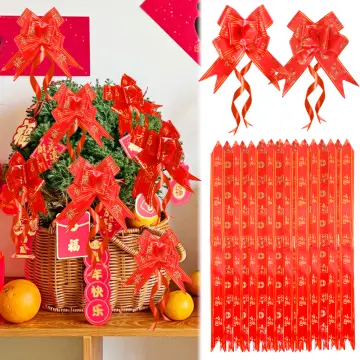 Red Ribbon for Gift Wrapping New Year Decoration Decorations