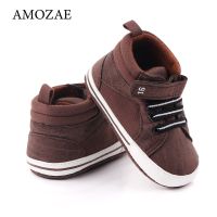 2023 Spring and Autumn Sneakers New Baby Shoes Baby Boys Soft-soled Non-slip Mid-high Casual Toddler Shoes For 0-18M