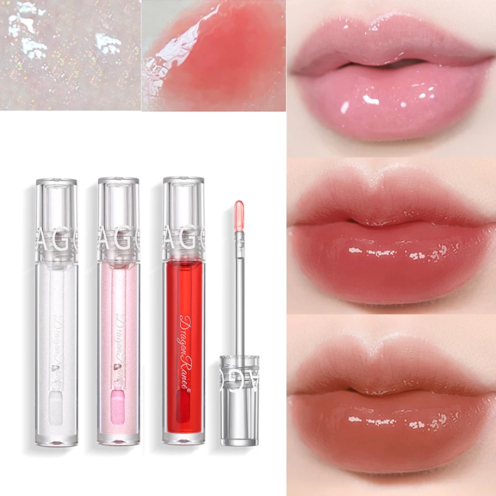 DRAGON RANEE Mirror Water Lip Gloss Lip Glaze Transparent Glass Lip Oil ...