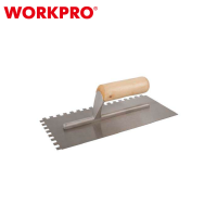 WORKPRO เกรียงหวีสเตนเลสด้ามไม้ 280×120 มม. ฟันขอบหยัก 6*6 มม. WP323006