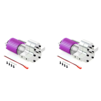 2X Metal 370 Motor Gearbox for C14 C24 B24 B36 MN D90 D99 MN99S RC Car Upgrade Parts,Silver