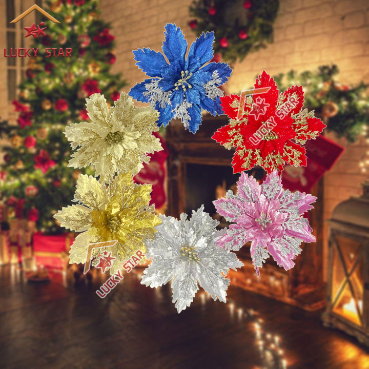 SCS-77 Christmas Flower (12Pcs) Christmas Decorations christmas ...