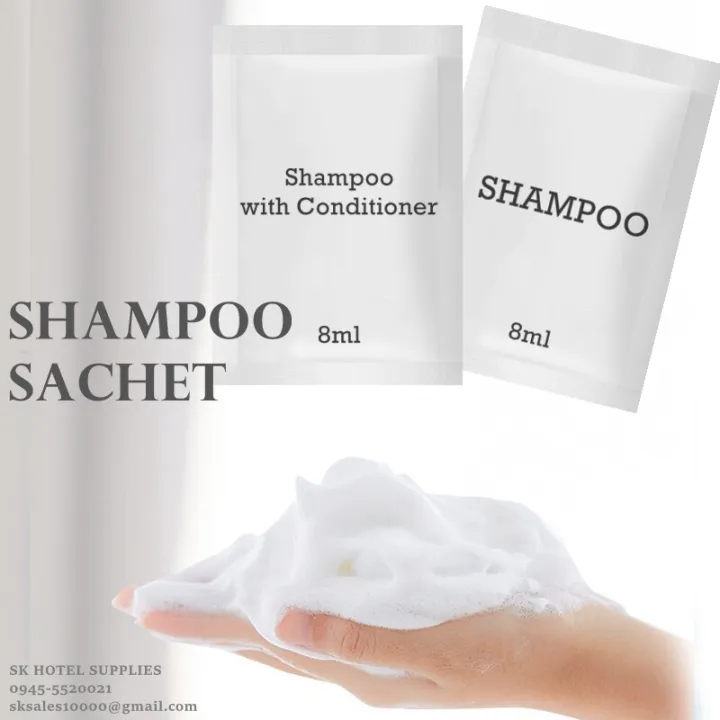 【SK】100pcs Hotel Shampoo w/ Conditioner Sachet 8ml Hotel amenities