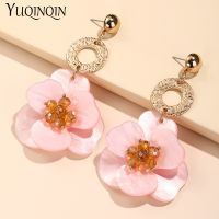 【YF】▩₪  Drop Earrings for New Metal Resin Dangling Fashion Jewelry Statement Korean Brincos