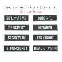 Free shipping PRESIDENT ORIGINAL names embroidery patch iron on sew on motorcycle emblemas for MC MO jacket