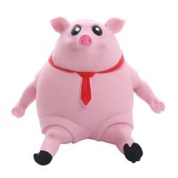 Childrens Decompression Toys Creative Spread Powder Skin Pig Funny Inspirational Red Scarf Office Pinch Music Vent Gift Kid